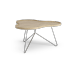 Swedese Flower mono table 84 x 90cm chêne naturel, 45cm, piètement chromé