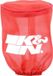 K&N RU-1280DR Drycharger Filterhoes voor RU-1280, 76 x 102mm - Rood