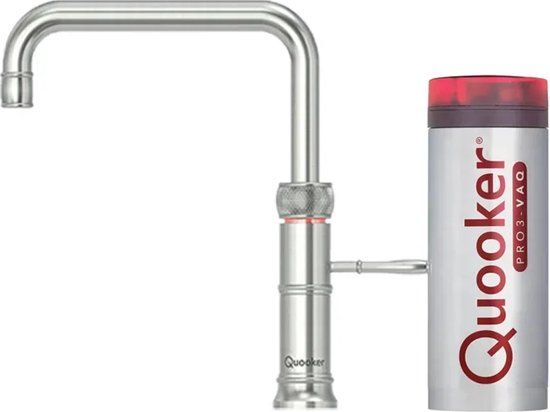 Quooker PRO3 Classic Fusion Square RVS Kokendwaterkraan | RVS | Draaibare uitloop