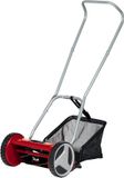 Merkloos Handmaaier met Opvangbak – Stil en Milieuvriendelijk, 5 Stalen Messen, 30 cm Maaibreedte, 16L Grasopvangbak