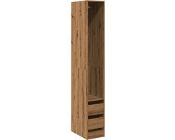 vidaXL Kledingkast 30x50x200 cm bewerkt hout artisanaal eikenkleur