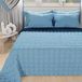 PETTI Artigiani Italiani - Quilt voor Frans bed, sprei voor Frans bed, dubbelzijdig dekbed, lentedeken, lichtblauw, nachtblauw, 100% Made in Italy