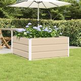 Maison Exclusive - Jardinière, ivoire blanc, 100 x 100 x 45 cm, acier
