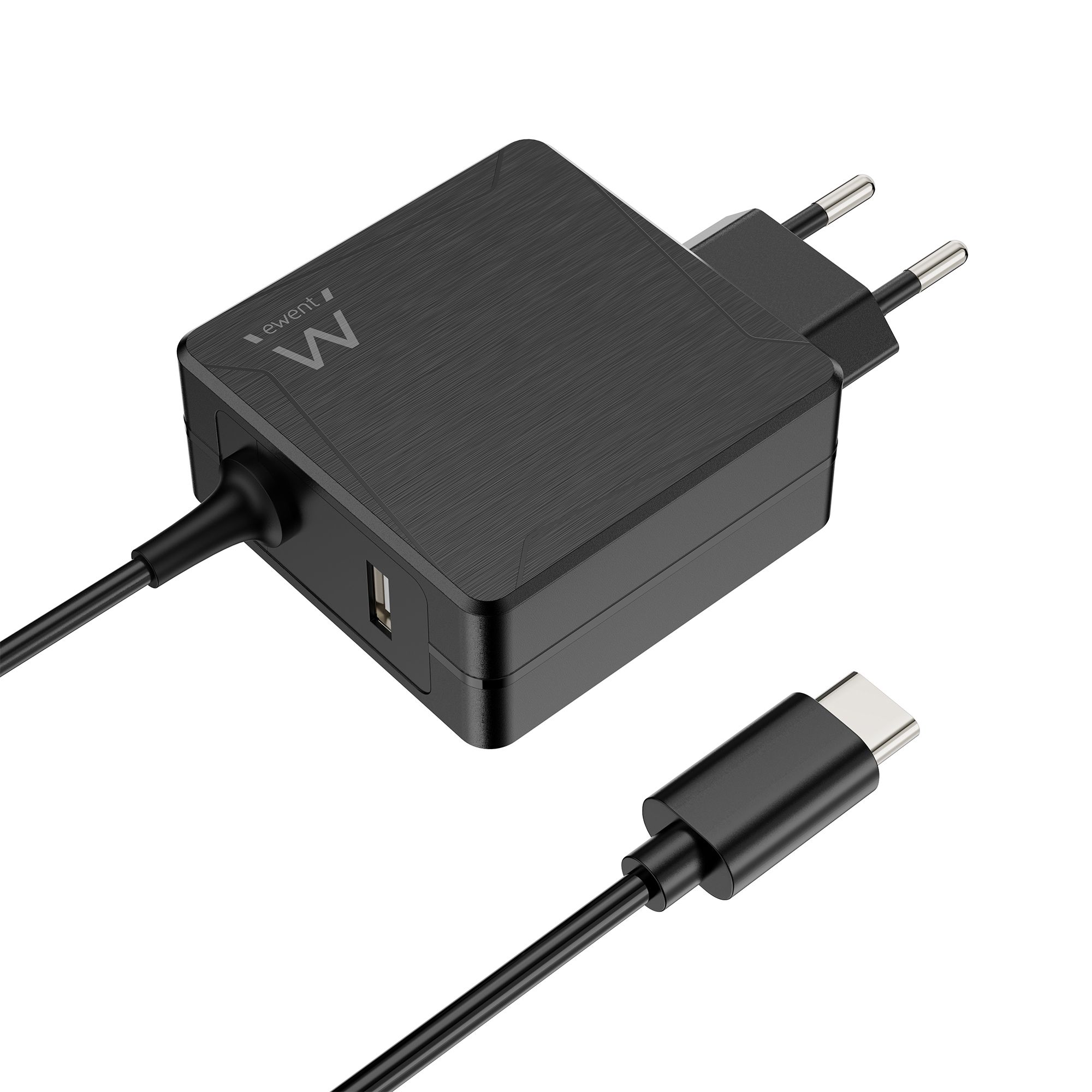 Ewent EW3978 65W USB-C Laptop Charger - Black