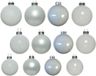 Decoris Kerstballen - 42x - Wit - Glas - 5-6-7 cm - Mat/Glans/Glitter