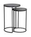 Light & Living Bijzettafel Talca - Antiek Lood Edge - Ø40+Ø35 - Luxe