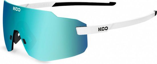 KOO Super Nova Fietsbril - White/Turquoise Mirror - Unisex