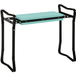 Tabouret de jardin pliant agenouilloir de jardin siège de jardinage avec coussin acier EVA noir vert