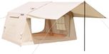 Vevor Tente gonflable, Tente à air pour 3-5 personnes avec pompe et auvent, Beige, Tissu Oxford 420D déperlant