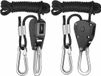 Diverses suspensions à cliquet réglables - Jeu de 2 - Capacité de charge 68 kg - Avec corde de suspension à cliquet de 1/8 pouce.