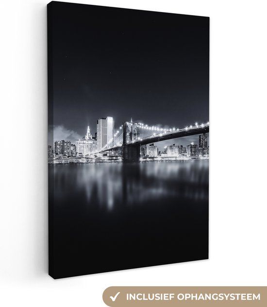 OneMillionCanvasses Canvas schilderij - New York Skyline - 20x30 cm