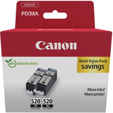 Canon PGI-520BK Twin Pack - Black - Original - 2-pack