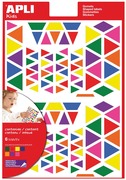 Apli Kids verwijderbare stickers driehoek blister met 720 stuks in geassorteerde kleuren en groottes