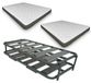 Lit extensible avec 2 matelas, 90x190 cm, en acier