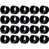 cyclingcolors 20 x klemschaalglijders, stoelglijders, meubelglijders, ronde buizen, meubelpoten, kunststof, 30 mm