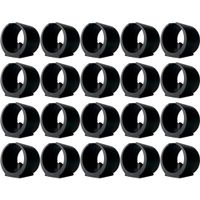 cyclingcolors 20 x klemschaalglijders, stoelglijders, meubelglijders, ronde buizen, meubelpoten, kunststof, 30 mm
