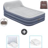 Bestway luchtbed - 2-Persoons - 152 x 226 x 46 cm - Grijs - Inclusief pomp