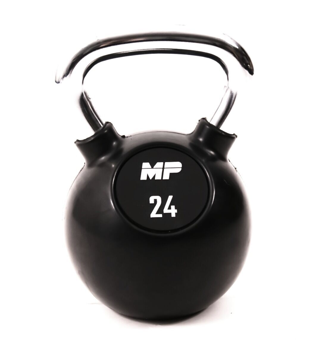 Muscle Power Rubberen Kettlebell - Zwart - 24 kg
