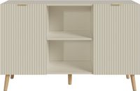 en.casa Sideboard Nand dressoir met 2 deuren 120x40x76 cm havermout