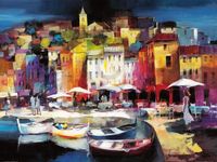 Willem Haenraets Impression d'art - Seaport Town II 80x60cm