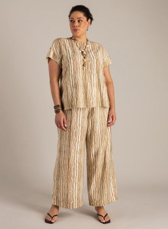 YEST CURVE Nelle Bottoms - Summer Taupe/Multi C - maat X-0(44)