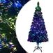 vidaXL Sapin de Noël artificiel avec support 180 cm fibre de verre vert