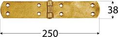 Domax - Charnière française - 250x38x2.5mm - Doré galvanisé