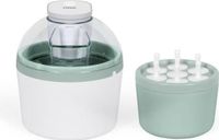 LIVOO Machine à glace DOM461, 12W, capacité 1 litre, réservoir en aluminium, incluant 7 moules à glace et bâtonnets