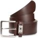 Tom Tailor - TTCOREY leren riem met hoekige gesp - Maat 90 - brown uni