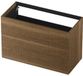 INK - Onderkast 2 Laden Push To Open Verticaal Gefreesd Massief Eiken Chocolate 100x65x45 cm