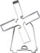Städter Windmolen uitsteker RVS - 9.5cm
