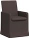 vidaXL Eetstoelen 2 stuks Stof Donkerbruin 68 x 94 cm