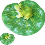 Wan GmbH Décoration de bassin flottant - Ornement d'eau - Figurine - Habillage de jardin - Mécanisme de flottaison stable - 14x7x7 cm - Vert