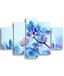 Homemania Wandafbeelding, bloemenmotief, 5 stuks, natuur, voor woonkamer, meerkleurig, 95 x 0,3 x 60 cm, HM205MDF128, MDF