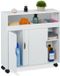Merkloos Relaxdays badkamerkastje - met deuren - smal - 71,5 x 70 x 20 cm - wit