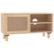 VidaXL Tv-meubel 80x30x40 cm massief grenenhout en rattan bruin
