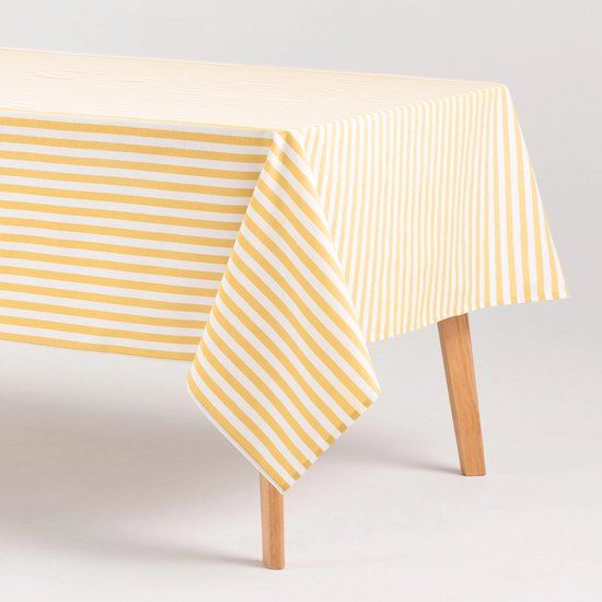 GAMUSI Alma Tafelkleed Katoen Polyester Geel 140 x 240 cm