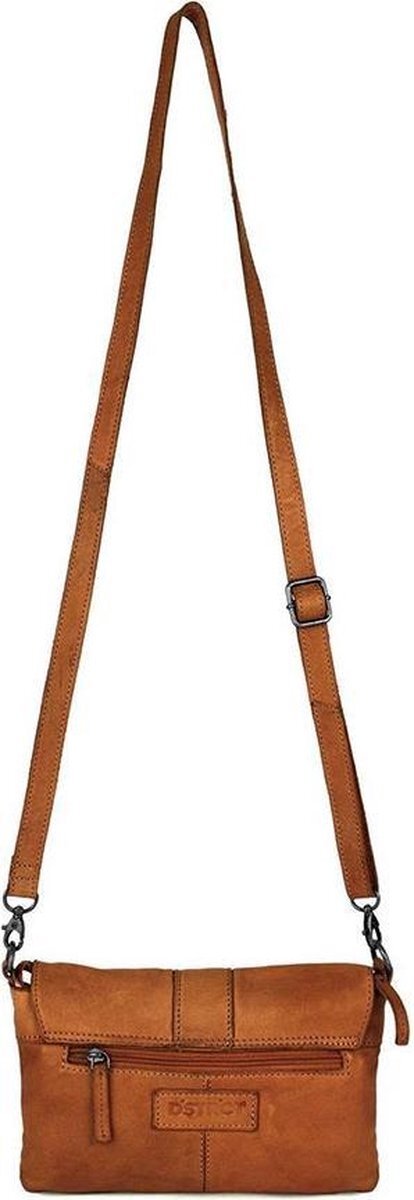 DSTRCT Harrington Road Leren Enveloptas / Crossbodytas / Clutch - Cognac