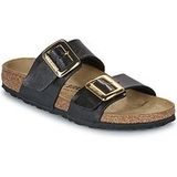 Birkenstock Slippers Dames Sydney Cushion Buckle Zwart Leerlook Maat 36
