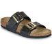 Birkenstock Slippers Dames Sydney Cushion Buckle Zwart Leerlook Maat 36