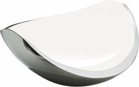 Bugatti Ninnananna Fruitschaal - RVS - Wit/Zilver - 38 x 30 x 16 cm