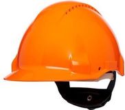 3M Peltor G3000DUV-OR Veiligheidshelm met pinlock - Oranje - Leren sweatband