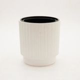 VITA pot de fleurs blanc Mika Cyli 30cm diamètre