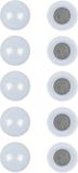 Benson Magneten rond - zelfklevend - wit - 10 x stuks - D30 mm - koelkast magneetjes