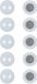 Benson Magneten rond - zelfklevend - wit - 10 x stuks - D30 mm - koelkast magneetjes