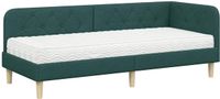 vidaXL Hoek Bed Frame Donkergroen 80 x 200 cm Stof