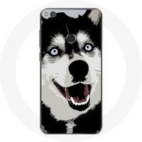 Maniacase Etui voor Huawei P8 Lite 2017 Siberische Husky Blauwe Ogen