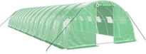 vidaXL Serre met stalen frame, groen, 56 m², 14x4x2 meter