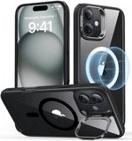 ESR Classic Hybrid HaloLock Hoesje Geschikt voor Apple iPhone 16 Plus - Transparant Zwart