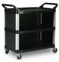 Rubbermaid Xtra - Opbergrek - 2 schappen - Zwart